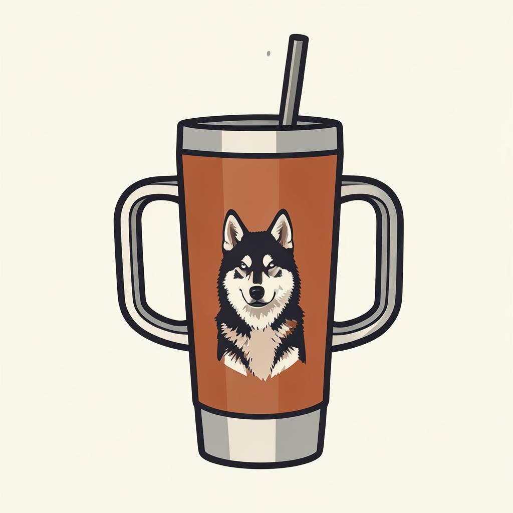 Siberian Husky 40oz Insulated Tumbler — gift idea for a Siberian Husky