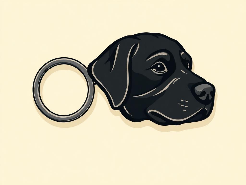 Black Labrador Keychain — gift idea for a Labrador Retriever