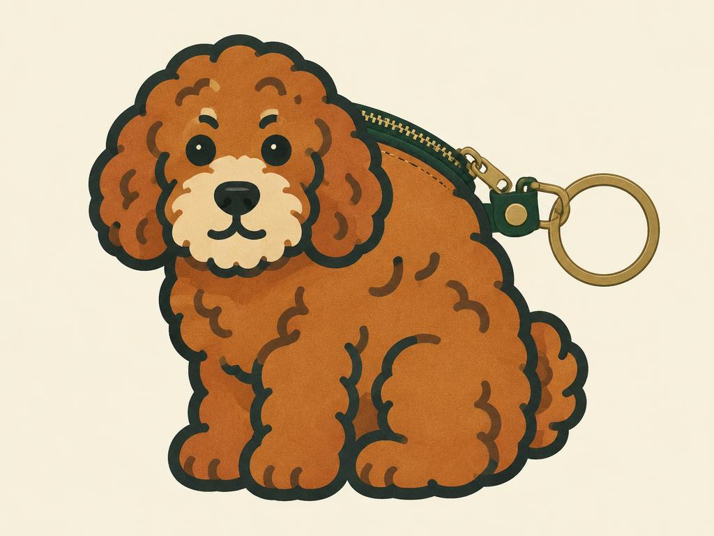 CHALA Labradoodle Decorative Key Fob / Coin Purse — gift idea for a Labradoodle