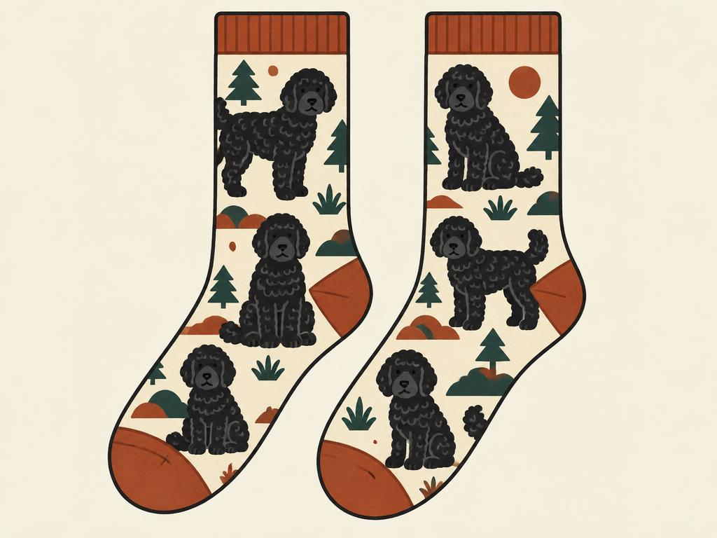 Black Labradoodle Pet Lover Socks — gift idea for a Labradoodle