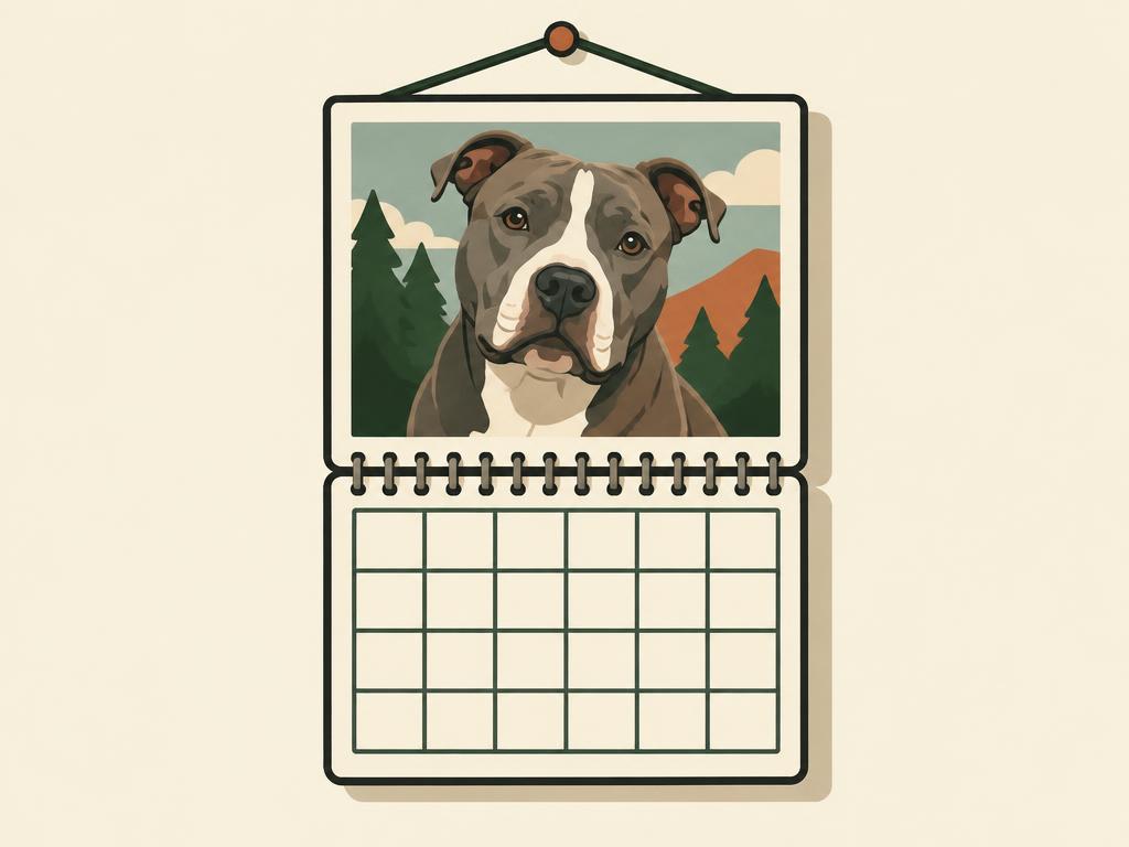 Pit Bull 2027 Monthly Wall Calendar — gift idea for a Pit Bull