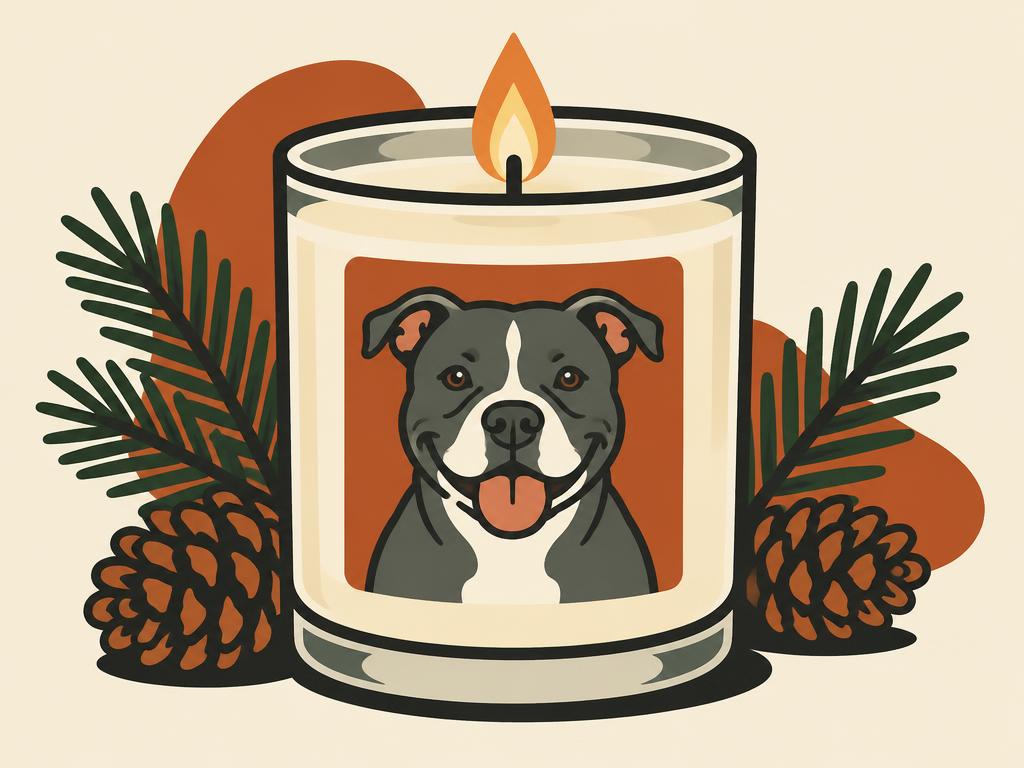 You Nique Designs "Smells Like Pitbull Farts" Soy Candle — gift idea for a Pit Bull