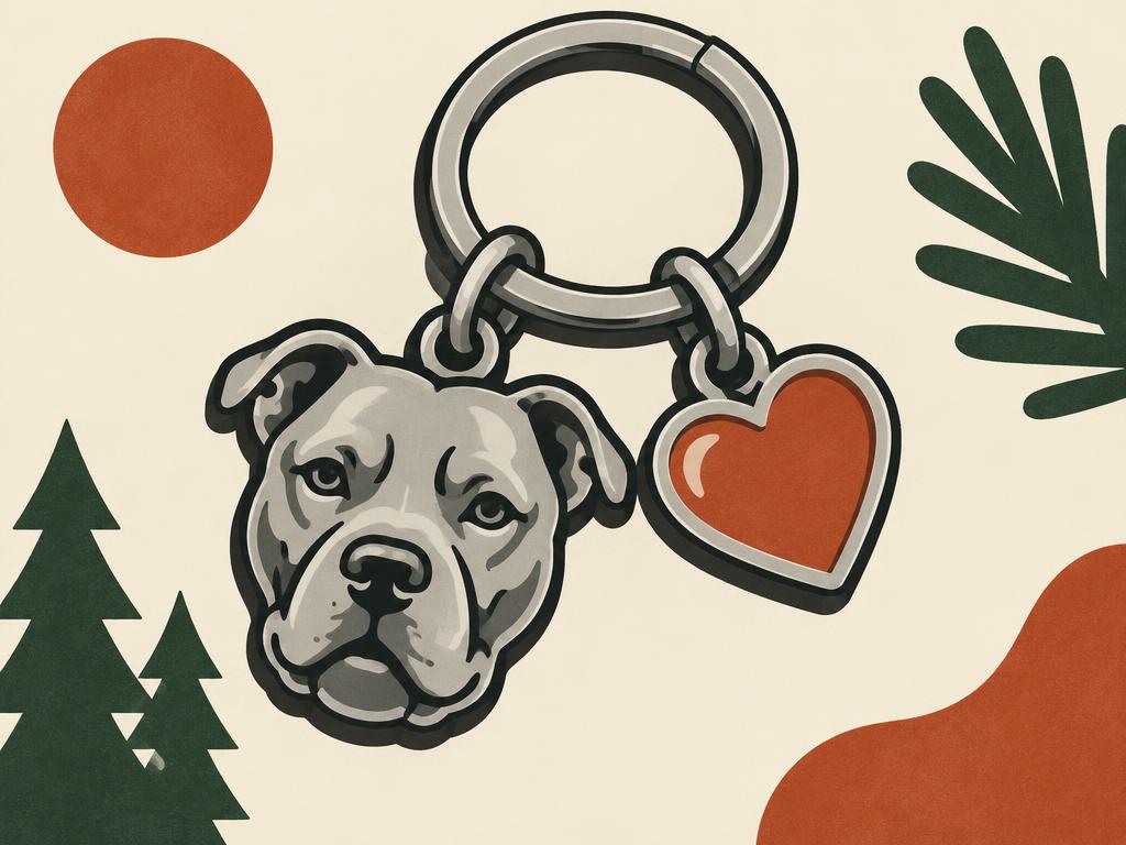"Best Pitbull Mom Ever" Keychain — gift idea for a Pit Bull
