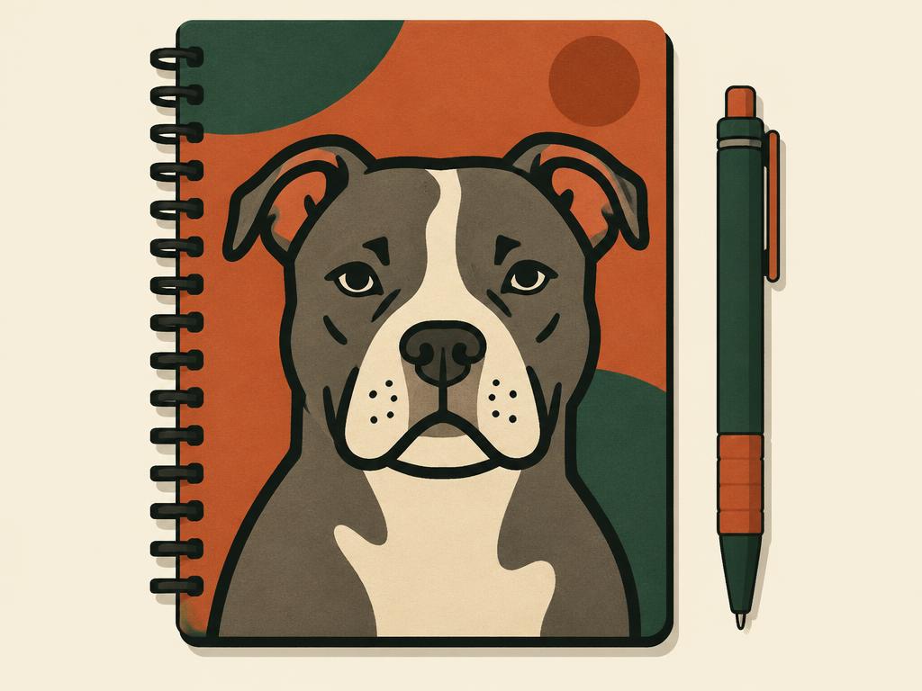 Pitbull Dog Mom Spiral Notebook, 5.5x8.3" — gift idea for a Pit Bull