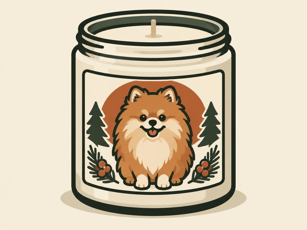 Funny Pomeranian Soy Candle, 7oz — gift idea for a Pomeranian