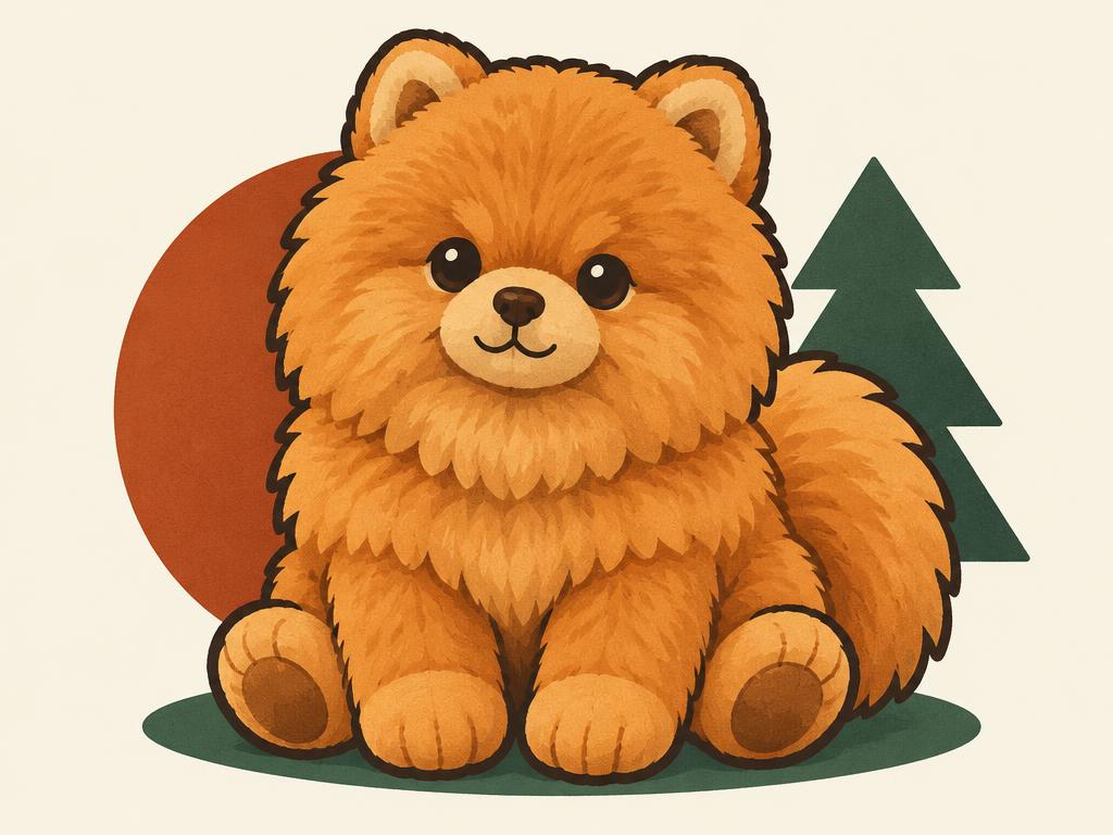 Aurora Miyoni Realistic Pomeranian Plush, 9" — gift idea for a Pomeranian