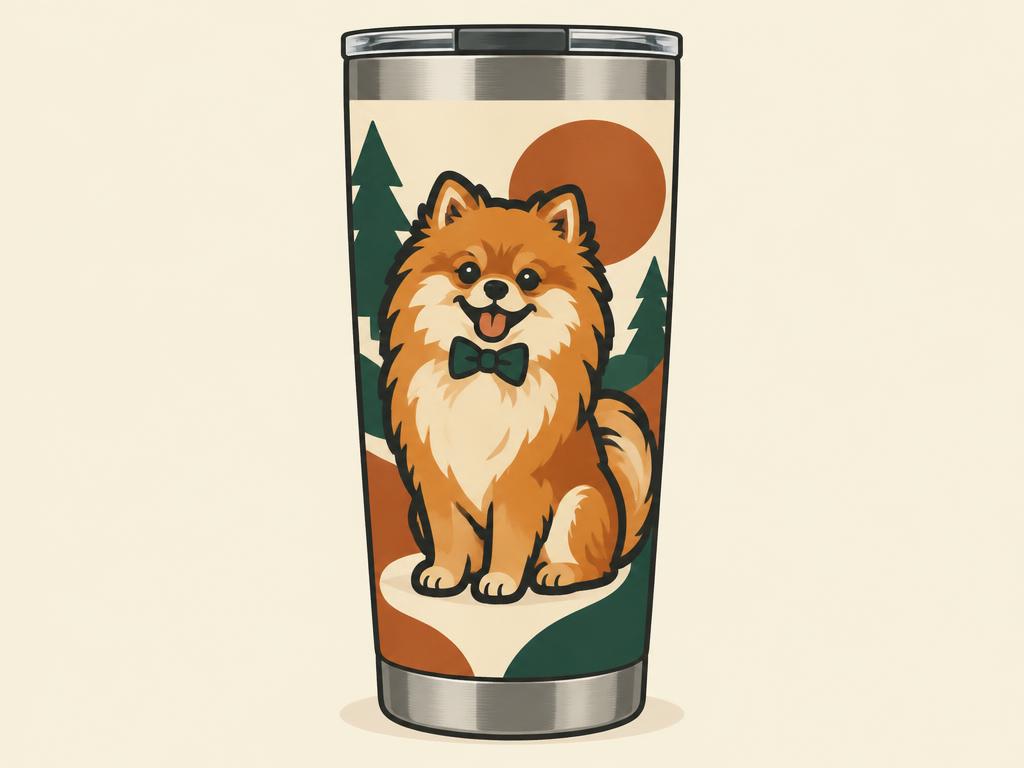 Onebttl Pomeranian "Pomfather" Insulated Tumbler, 20oz — gift idea for a Pomeranian