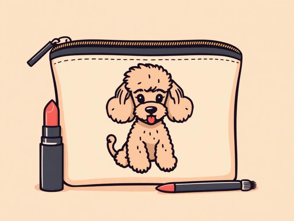 XYANFA "I Have Standards" Poodle Makeup Bag — gift idea for a Poodle