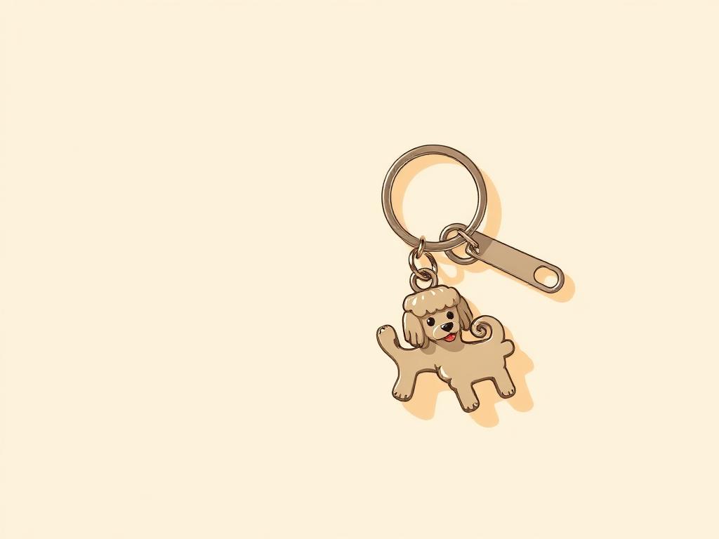 Poodle Lover Keychain — gift idea for a Poodle