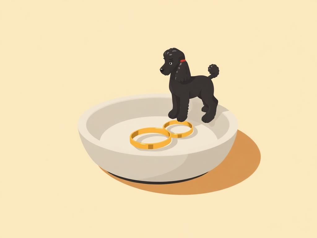 InnoBeta Poodle Ceramic Ring Dish, 4.75" — gift idea for a Poodle