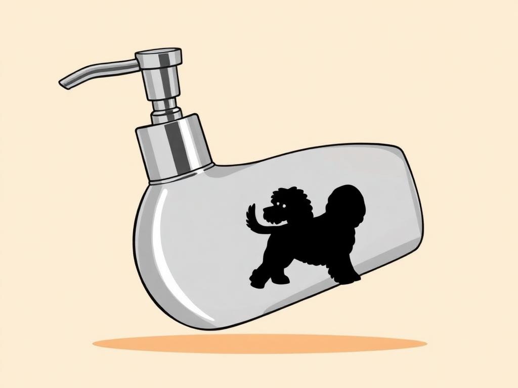 Black Poodle Hand Soap Dispenser — gift idea for a Poodle