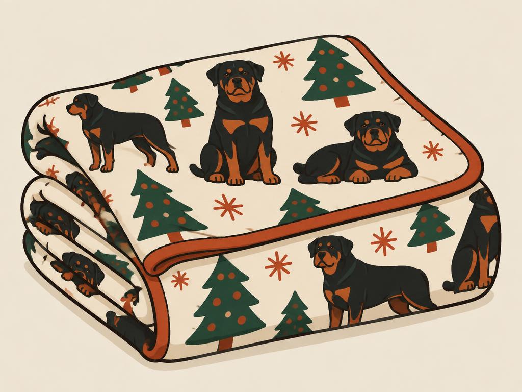 Rottweiler Throw Blanket, 60"x50" — gift idea for a Rottweiler