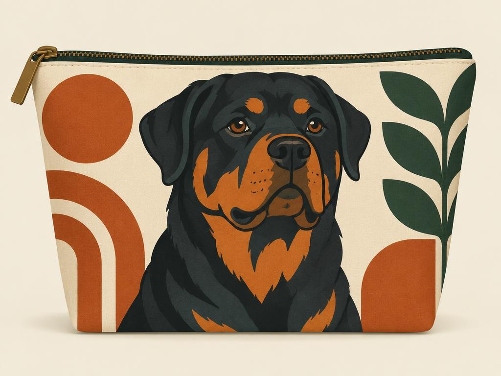 Rottweiler Makeup / Cosmetic Organizer Bag — gift idea for a Rottweiler