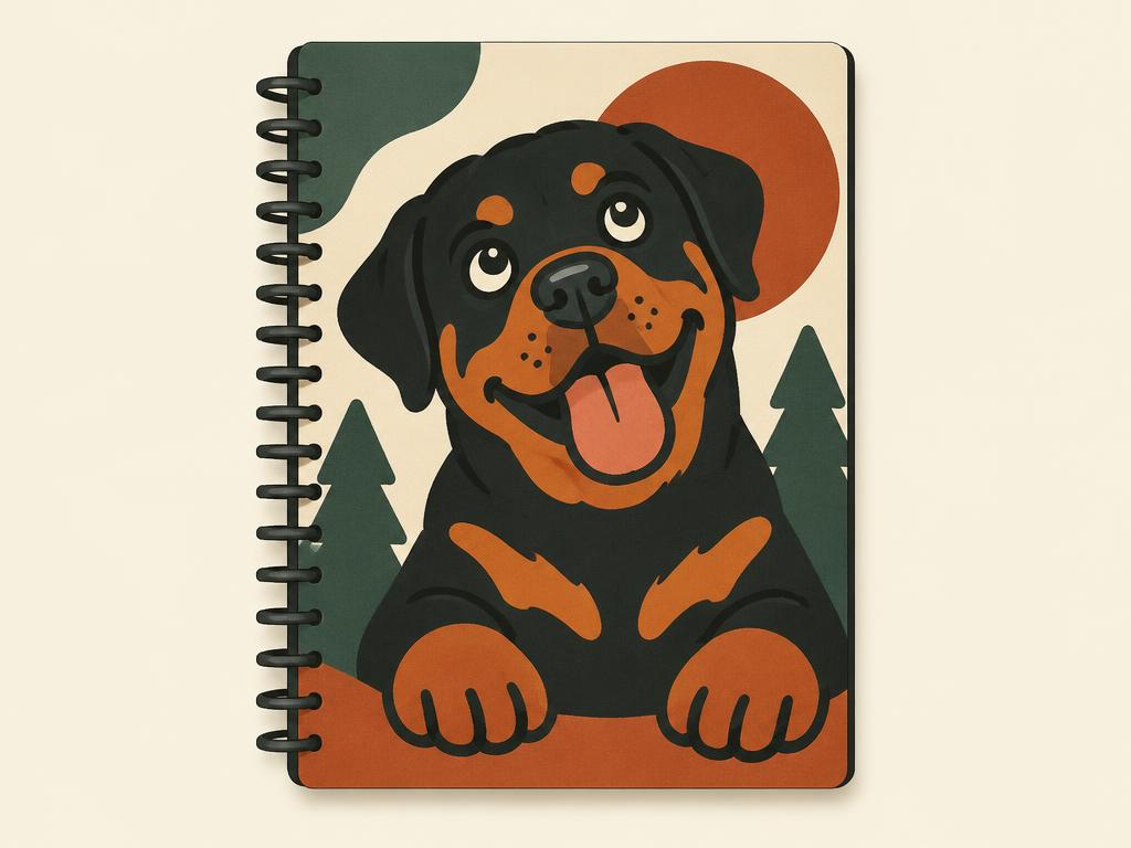 Funny Rottweiler Spiral Notebook / Journal — gift idea for a Rottweiler