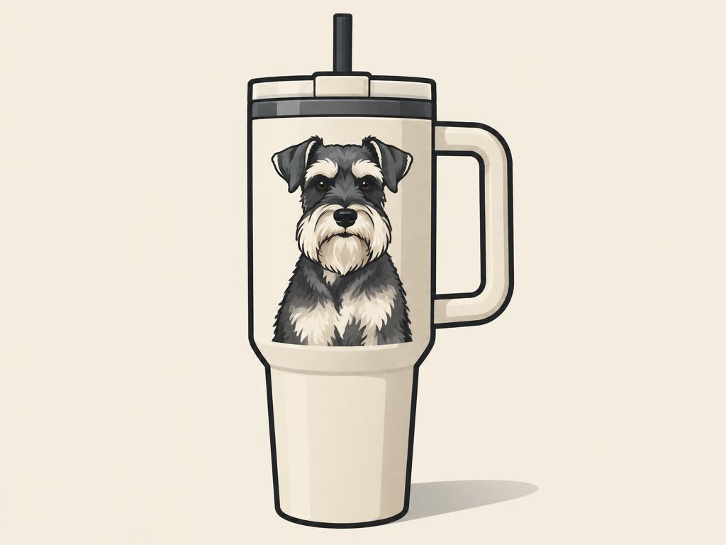 Schnauzer Insulated Travel Tumbler, 40oz — gift idea for a Miniature Schnauzer