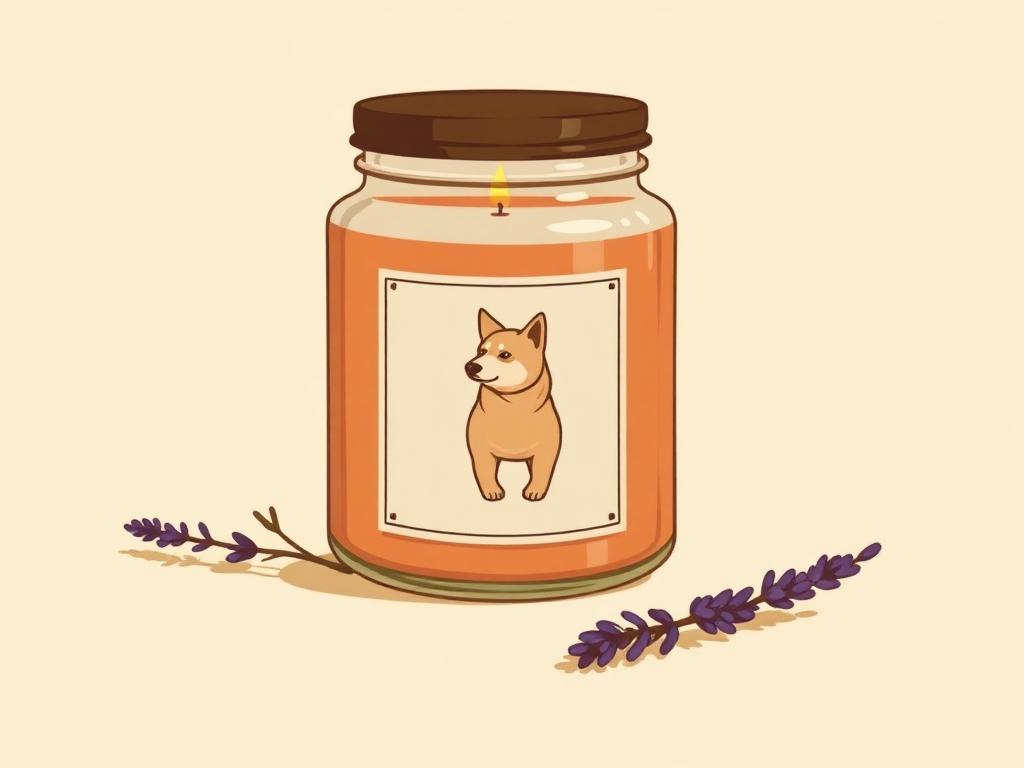 Shiba Inu Lavender & Eucalyptus Soy Candle, 7oz — gift idea for a Shiba Inu