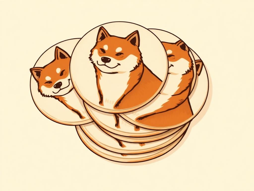 Onebttl Shiba Inu Ceramic Coaster Set, 6pc — gift idea for a Shiba Inu
