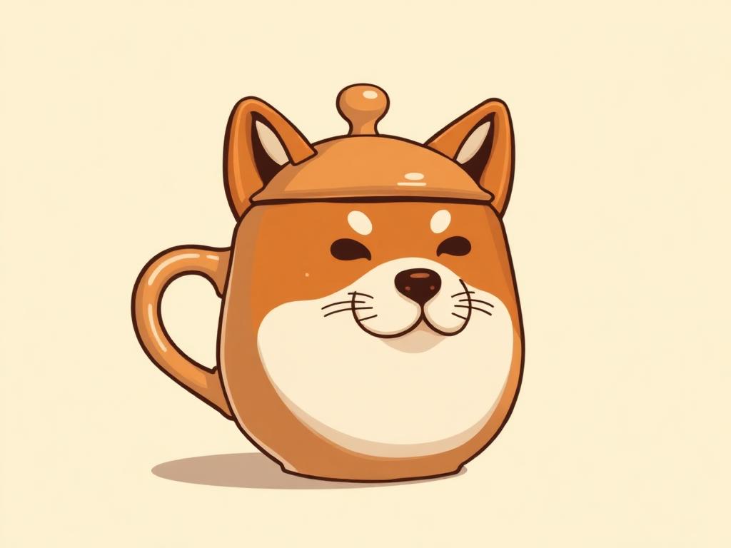 Ceramic Shiba Inu Coffee Mug with Lid, 300ml — gift idea for a Shiba Inu