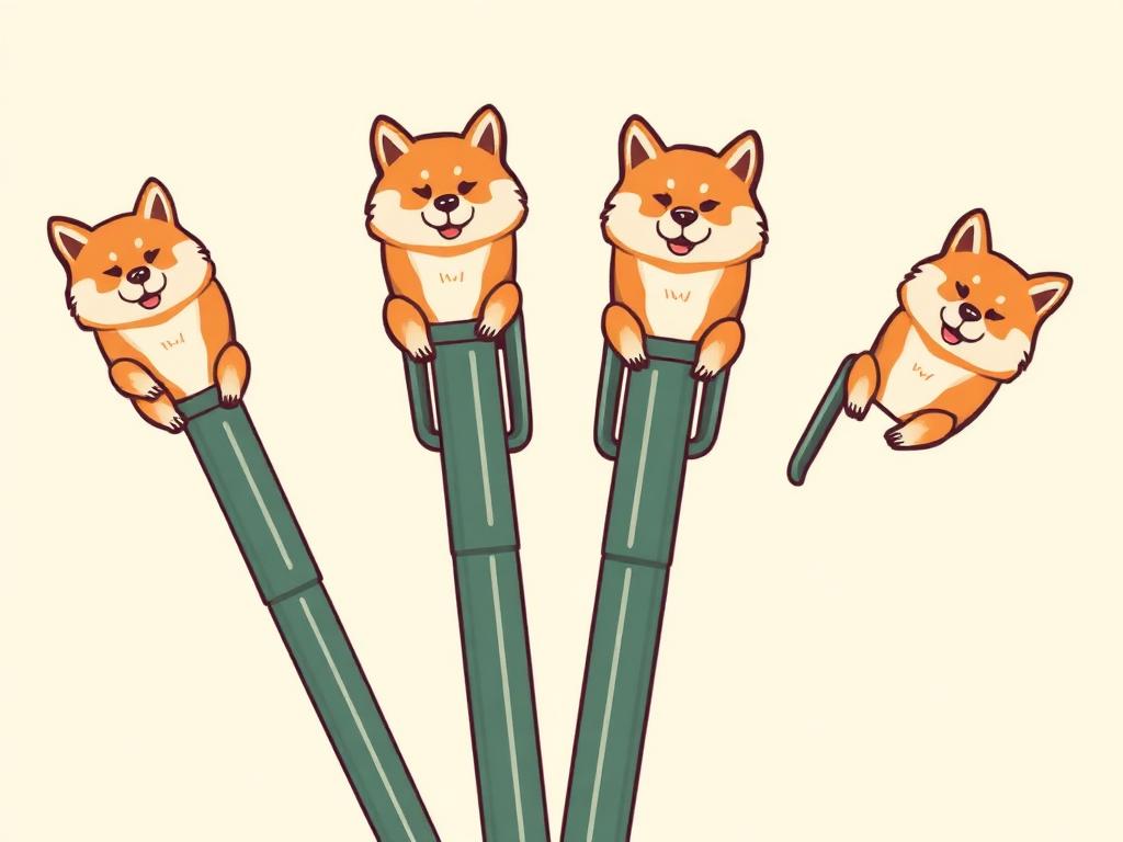 Shiba Inu Ballpoint Pens, 4-Pack — gift idea for a Shiba Inu