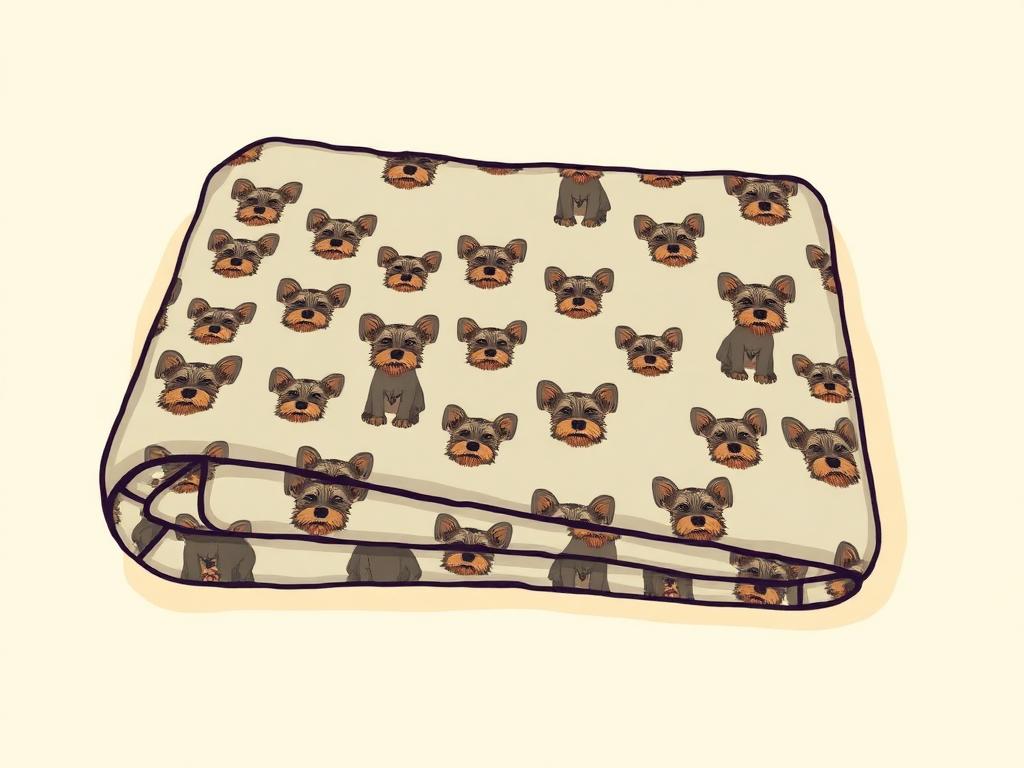 Yorkshire Terrier Flannel Throw Blanket, 50"x60" — gift idea for a Yorkshire Terrier