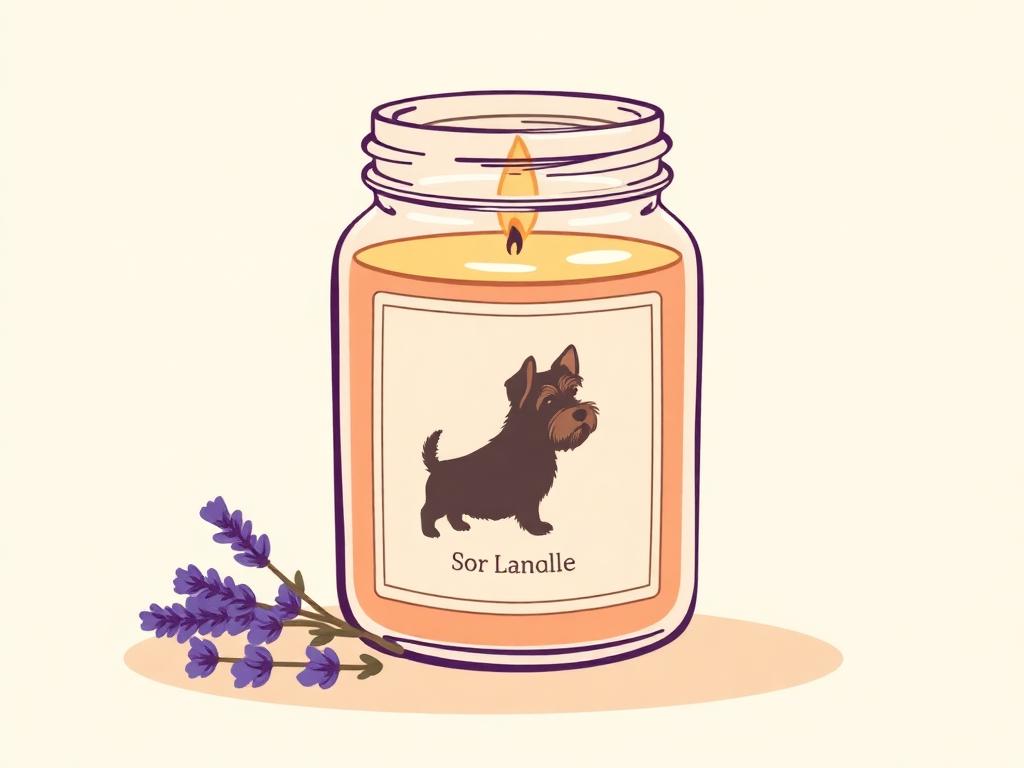 Yorkie Lavender & Eucalyptus Soy Candle, 7oz — gift idea for a Yorkshire Terrier