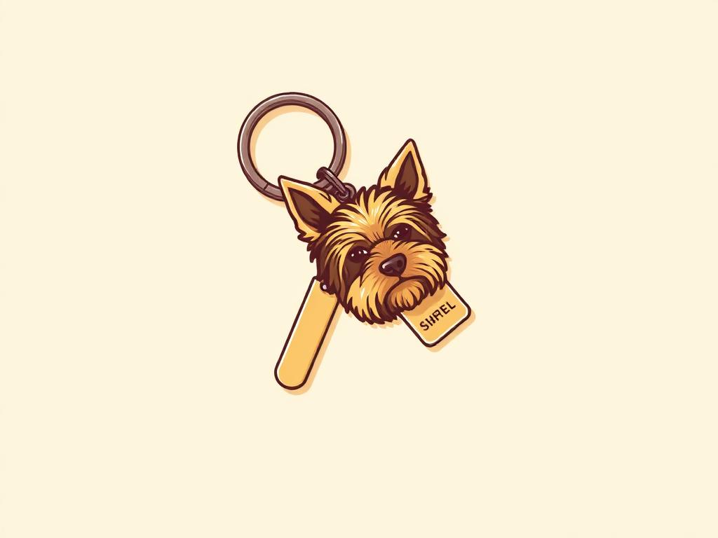 7RVZM Yorkie Lover Keychain — gift idea for a Yorkshire Terrier