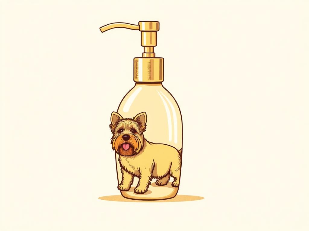 Gold Yorkshire Terrier Hand Soap Dispenser — gift idea for a Yorkshire Terrier